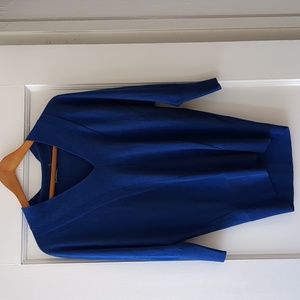 Silk/cashmere v-neck sweater - Magaschoni -royal blue - M